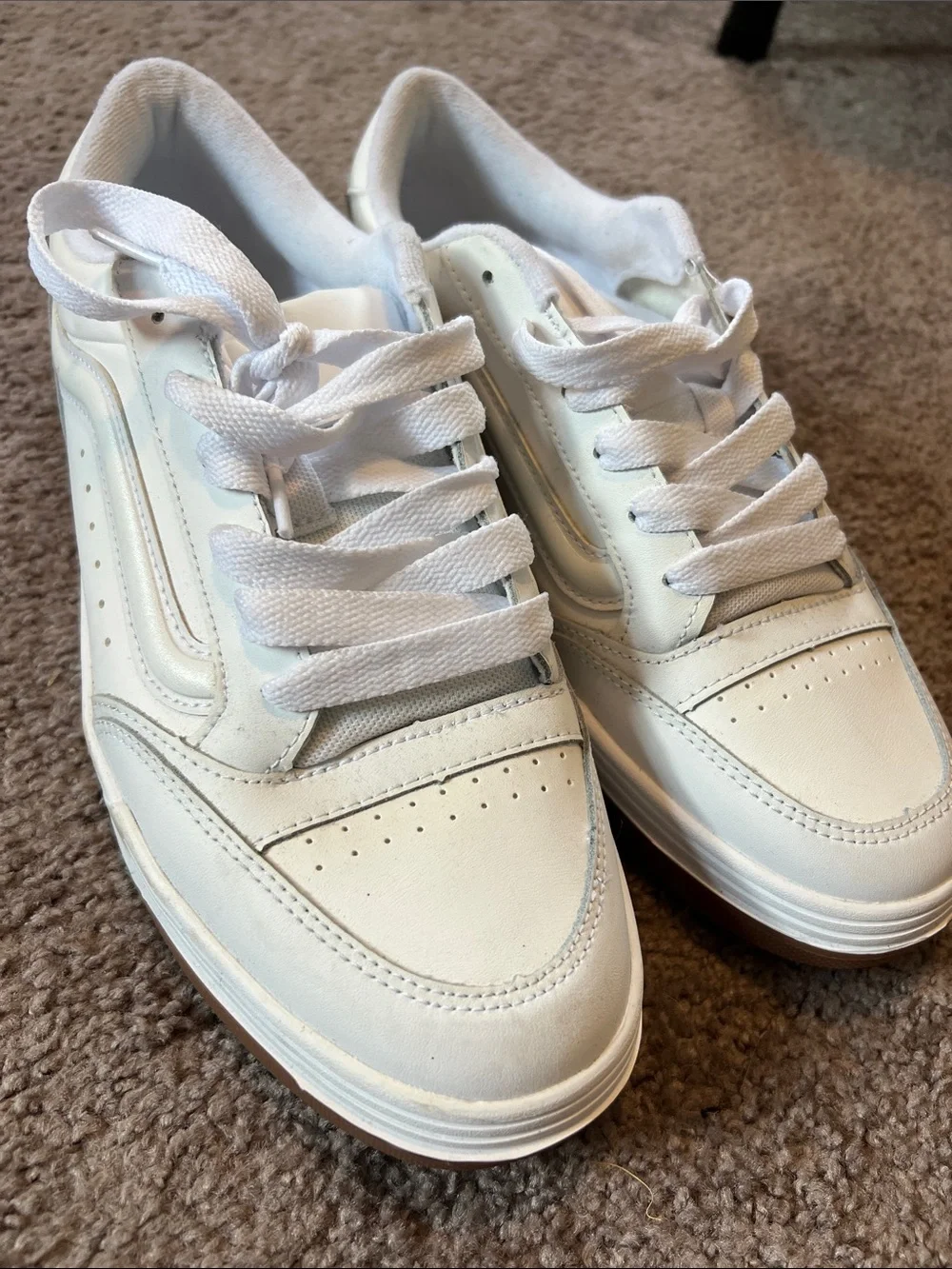 Vans White Low-Top Sneakers. Brand New! Never been worn.